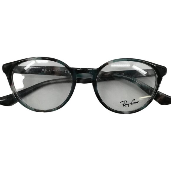 Ray-Ban Round Tortoise Shell Plastic Eyeglass Frames 5390 5949 50-19-145 Blue - Picture 1 of 10